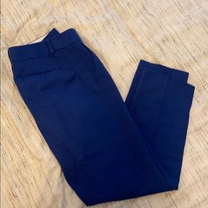 Blue jacquard ankle pants Banana Republic